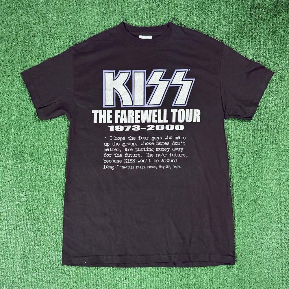 Vintage Tennessee River Kiss The Farewell Tour 1973-2000 T-Shirt Size Medium
